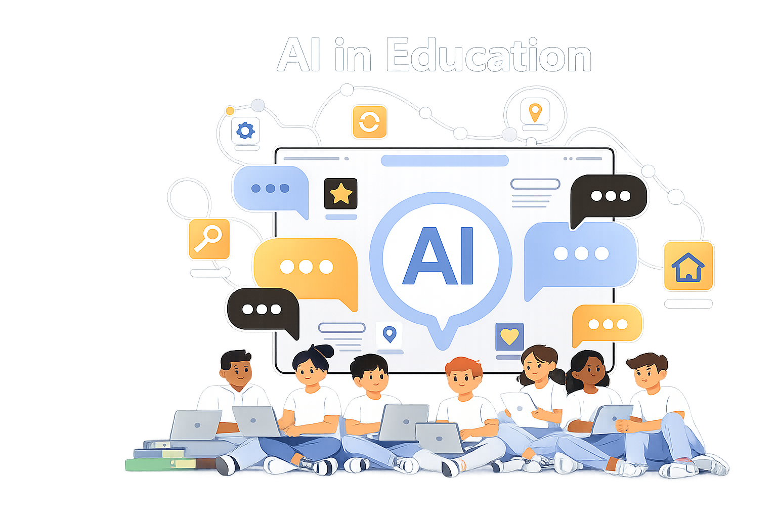 Kids learning AI technology